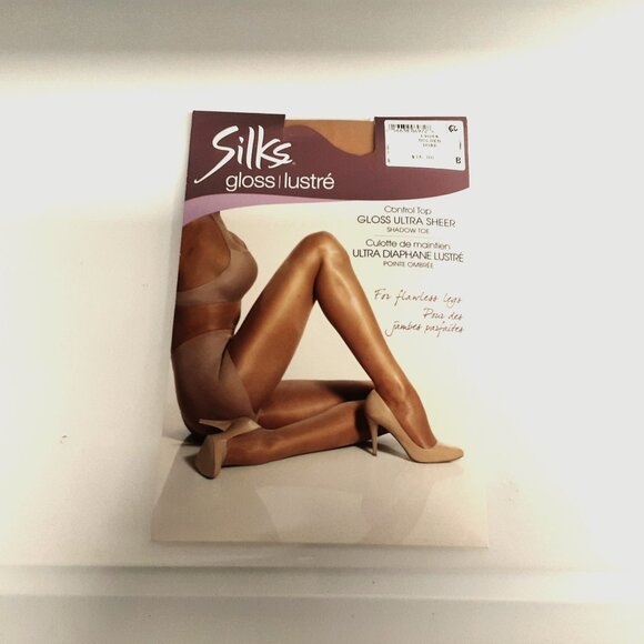 Y2K Silks Gloss/Lustre Pantyhose – NOS – Made in Italy Size B Golden Dore Color - Picture 1 of 2